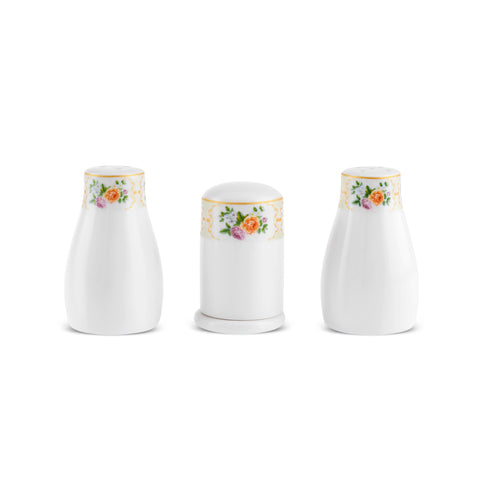 Karaca Forever Bone Britrose Service de Table 53 Pièces pour 12 Personnes