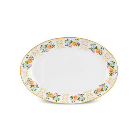 Karaca Forever Bone Britrose Service de Table 53 Pièces pour 12 Personnes