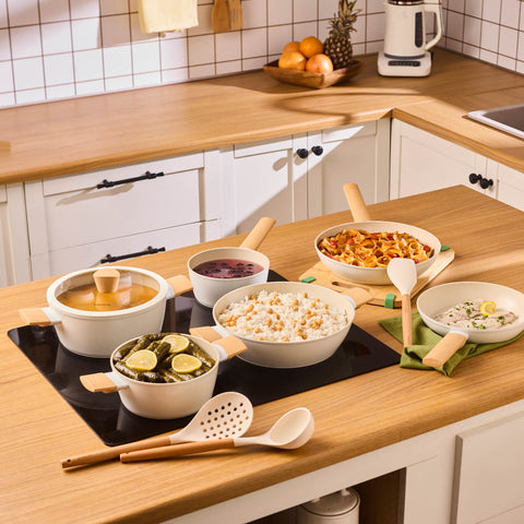 Karaca Swiss Crystal Almond Cream Set de 12 ustensiles de cuisine