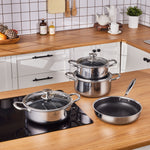 Karaca 3Ply, 7 Pièces Guardian Ensemble de Batterie de Cuisine, Induction