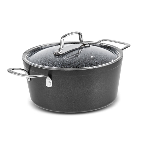 Karaca Biogranit Power-Inox Monet – Batterie de cuisine 8 pièces Noir