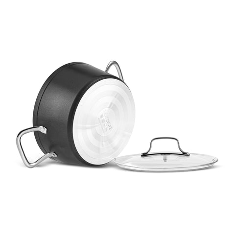 Karaca Biogranit Power-Inox Monet – Batterie de cuisine 8 pièces Noir