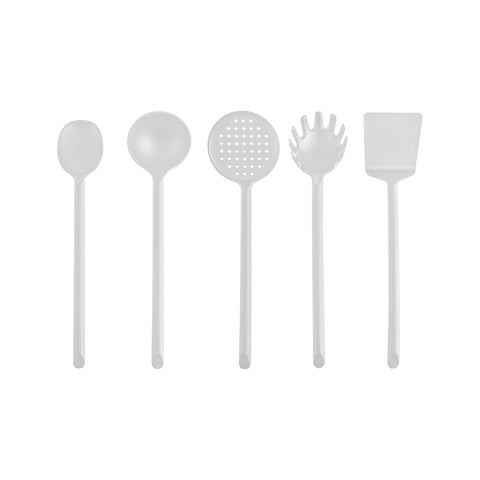 Karaca Simple Set d’Ustensiles de Cuisine 5 pièces, Blanc