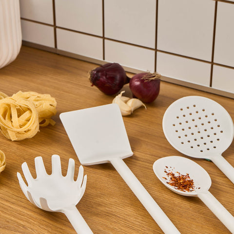 Karaca Simple Set d’Ustensiles de Cuisine 5 pièces, Blanc