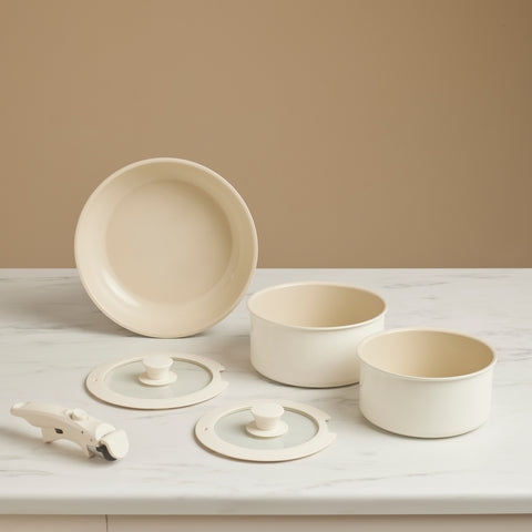 Karaca Ceramica Comfort, 6 Pièces Ensemble de Batterie de Cuisine, Induction
