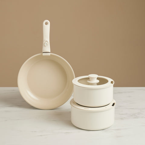Karaca Ceramica Comfort, 6 Pièces Ensemble de Batterie de Cuisine, Induction