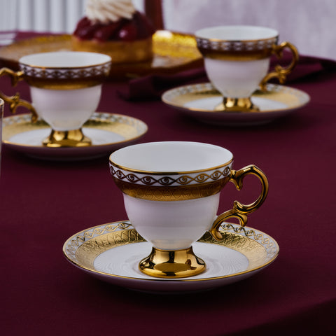 Ensemble de Tasses à Café Karaca Hürrem pour 6 Personnes, 90 ml