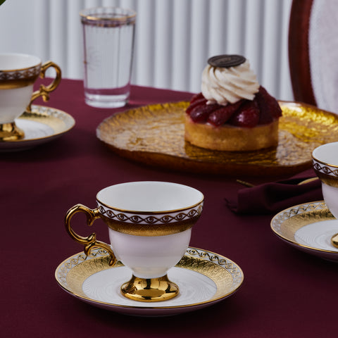 Ensemble de Tasses à Café Karaca Hürrem pour 6 Personnes, 90 ml