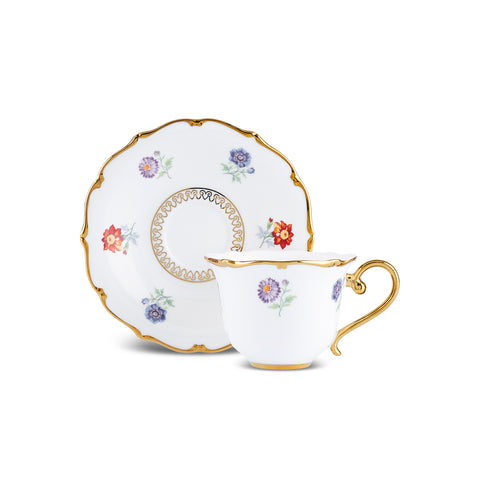 Ensemble de Tasses à Café Karaca Royal Bone Diana pour 6 Personnes, 90 ml