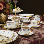 Ensemble de Tasses à Café Karaca Royal Bone Diana pour 6 Personnes, 90 ml