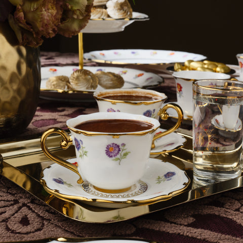 Ensemble de Tasses à Café Karaca Royal Bone Diana pour 6 Personnes, 90 ml
