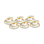 Ensemble de Tasses à Café Karaca Royal Bone Charlotte pour 6 Personnes, 90 ml