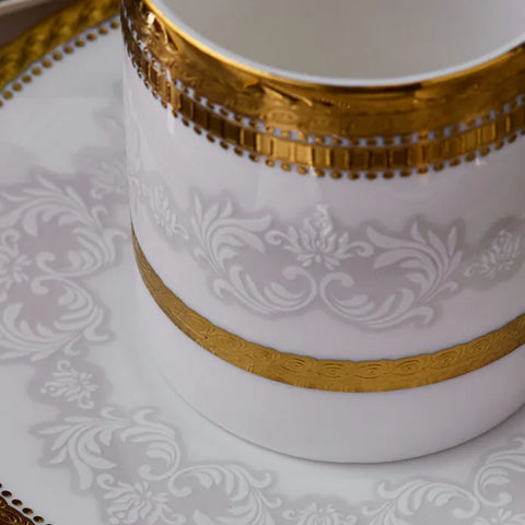 Ensemble de Tasses à Café Karaca Royal Bone Charlotte pour 6 Personnes, 90 ml