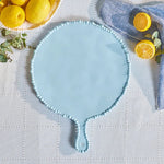 Assiette à Fromage Ronde Karaca Perla en Mélamine, 42 cm, Bleu