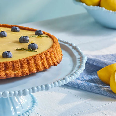 Présentoir à Gâteau Karaca Perla en Mélamine, 36 cm, Bleu