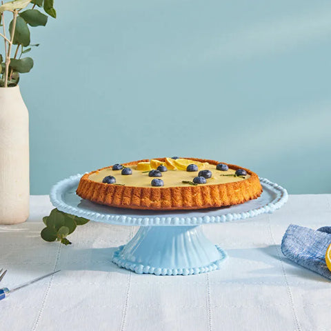 Présentoir à Gâteau Karaca Perla en Mélamine, 36 cm, Bleu