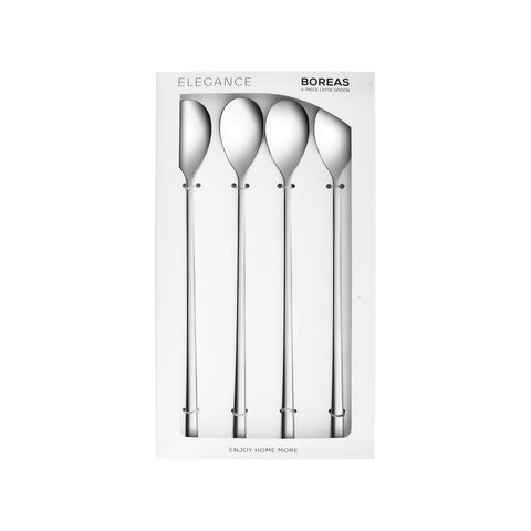 Karaca Boreas, Lot de 4 cuillères à Latte, Argenté