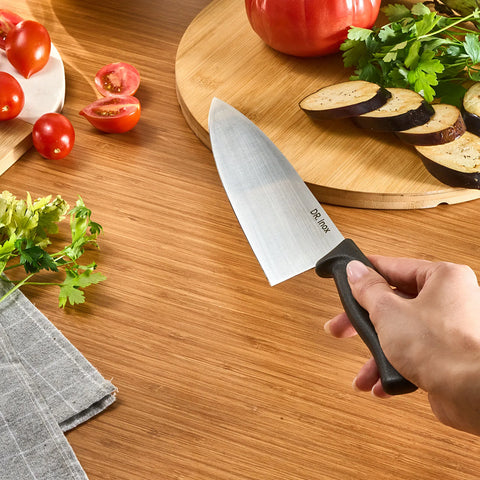 Dr. Inox Couteau de Chef 33 cm, Noir