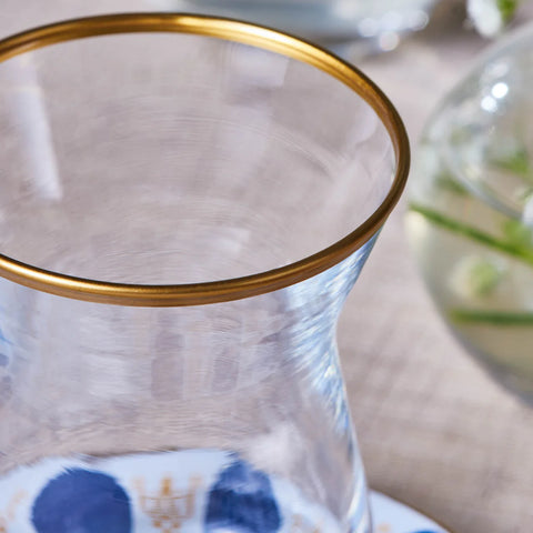 Karaca Belem Bleu marine Ensemble de verres à thé 12 pièces