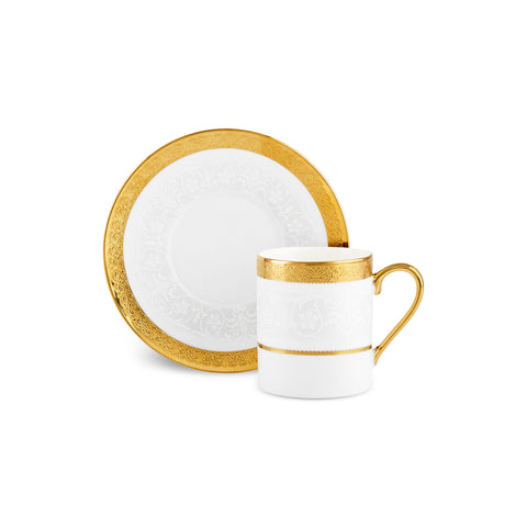 Ensemble de Tasses à Café Karaca Royal Bone Victoria pour 6 Personnes, 90 ml