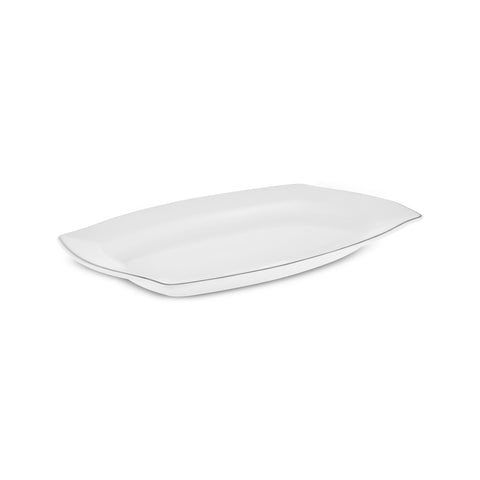 Karaca Square Bone Eterno Service de Table 53 pièces pour 12 personnes Platine