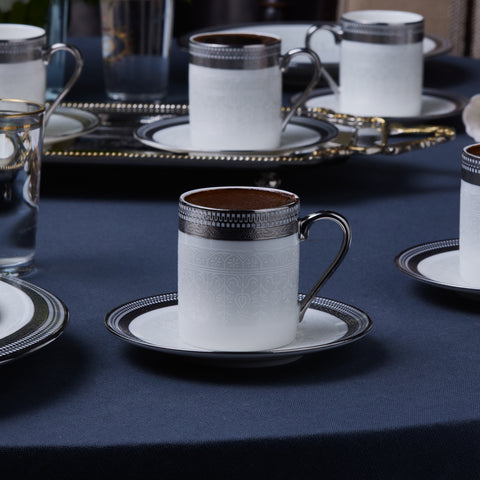 Ensemble de Tasses à Café Karaca Royal Bone Kate pour 6 Personnes, 90 ml