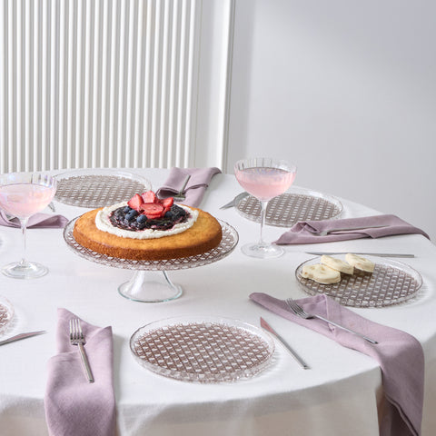 Karaca Rattan, Service à Gâteau 7 pièces, Gris
