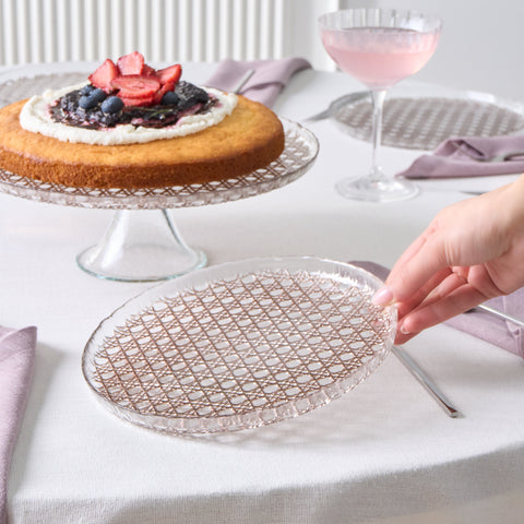 Karaca Rattan, Service à Gâteau 7 pièces, Gris