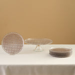 Karaca Rattan, Service à Gâteau 7 pièces, Gris
