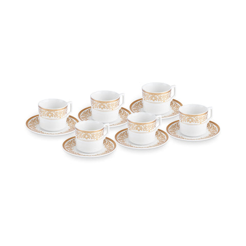 Karaca Nur Service à Café en Porcelaine, 6 Personnes, 100 ml