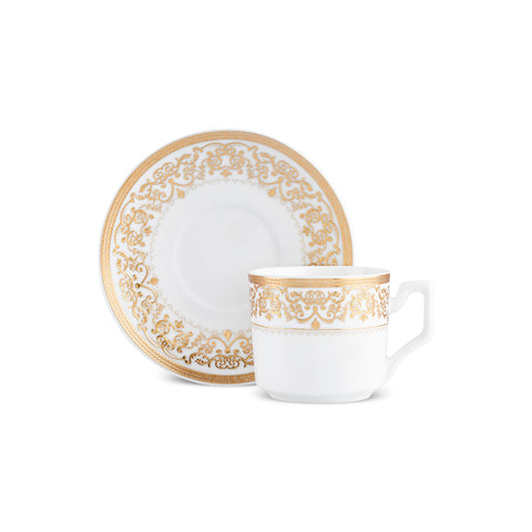 Karaca Nur Service à Café en Porcelaine, 6 Personnes, 100 ml