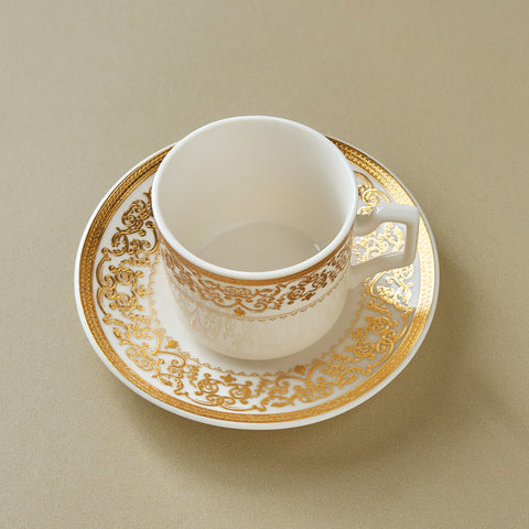 Karaca Nur Service à Café en Porcelaine, 6 Personnes, 100 ml