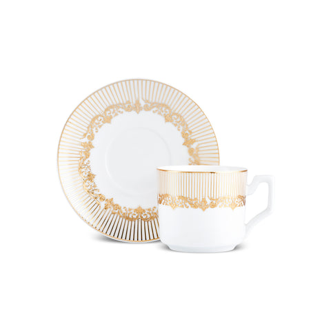 Karaca Vildan Service à Café en Bone China, 12 Pièces, pour 6 Personnes, 100 ml