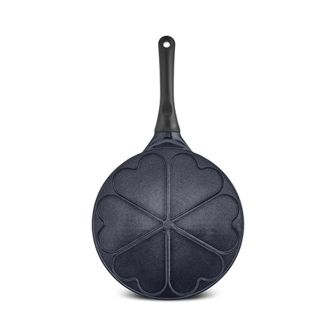 Poêle à pancakes en céramique antiadhésive à induction Karaca Fluffy Love, 26 cm, noire
