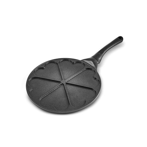 Poêle à pancakes en céramique antiadhésive à induction Karaca Fluffy Love, 26 cm, noire