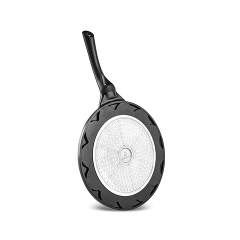 Poêle à pancakes en céramique antiadhésive à induction Karaca Fluffy Love, 26 cm, noire