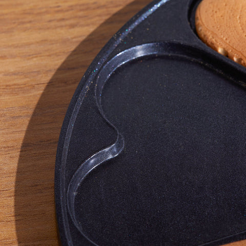 Poêle à pancakes en céramique antiadhésive à induction Karaca Fluffy Love, 26 cm, noire