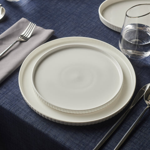 Karaca Forever Bone Pablito Service De Table 53 Pièces Pour 12 Personnes, Blanc