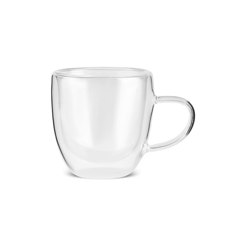 Ensemble de 6 tasses à café turques en verre à double paroi Karaca Olivier, 80 ml, transparent