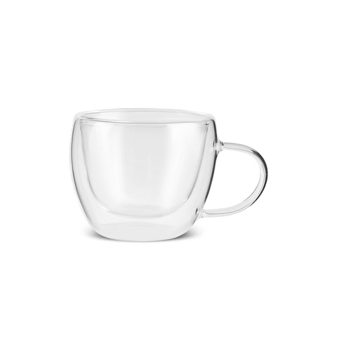 Ensemble de 6 tasses à café turques en verre à double paroi Karaca Olivia, 80 ml, transparent