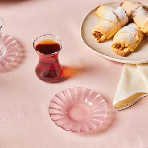 Karaca Luna Rose clair Service à thé 12 pièces, 6 personnes