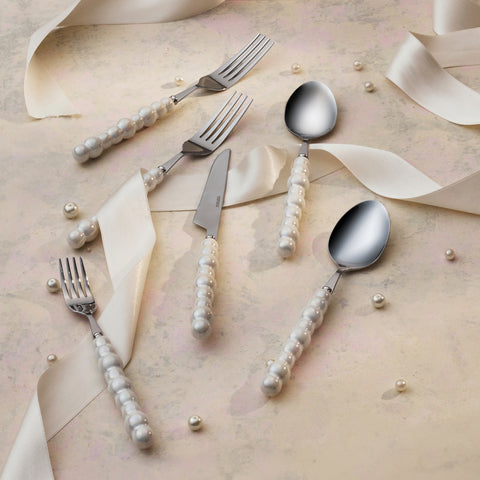 Karaca Pearl Service De Couverts 24 Pièces Pour 6 Personnes, Argent