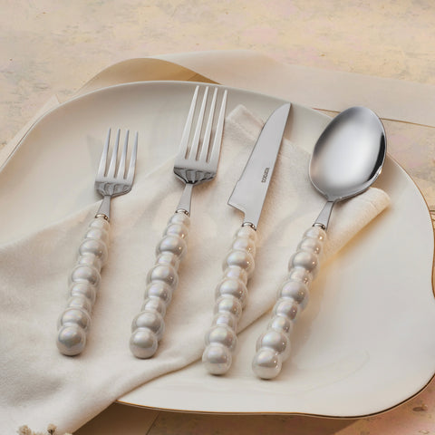 Karaca Pearl Service De Couverts 24 Pièces Pour 6 Personnes, Argent