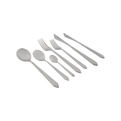 Karaca Rebellion Ménagère 84 pièces en acier inoxydable pour 12 personnes, Argent