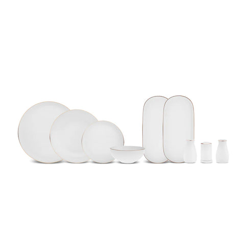 Service de table Karaca Favaro 12 personnes, 53 pièces, doré