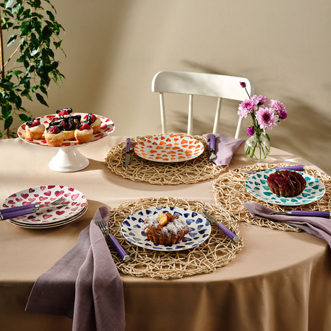 Karaca Lovely Service à Gâteau 7 Pièces pour 6 Personnes