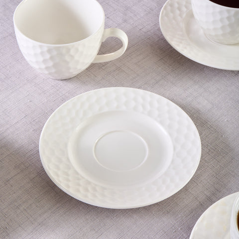 Service à thé Karaca Nora Embossed pour 6 personnes, 220 ml