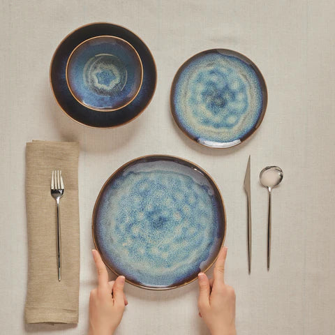 Karaca Leia Réactif Service de Table 24 Pièces pour 6 Personnes