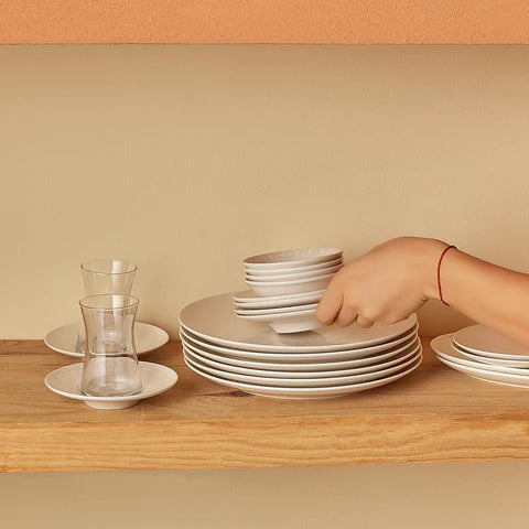 Karaca Artiste Ensemble De Petit-Déjeuner 20 Pièces, Blanc