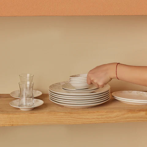 Karaca Siena Ensemble De Petit-Déjeuner 20 Pièces, Blanc